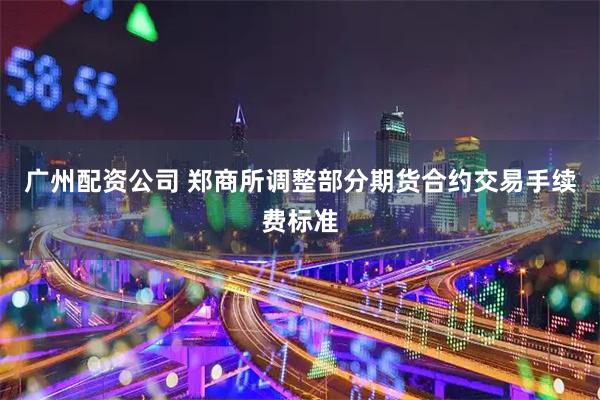 广州配资公司 郑商所调整部分期货合约交易手续费标准