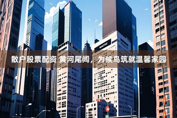 散户股票配资 黄河尾闾，为候鸟筑就温馨家园